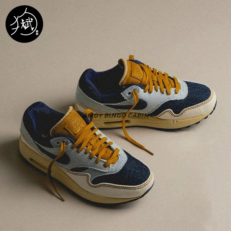 Nike Max 1 87 Men's and Women's Denim Retro Classic Air-Cushioned Sports Casual Running Shoes Fq8900-440