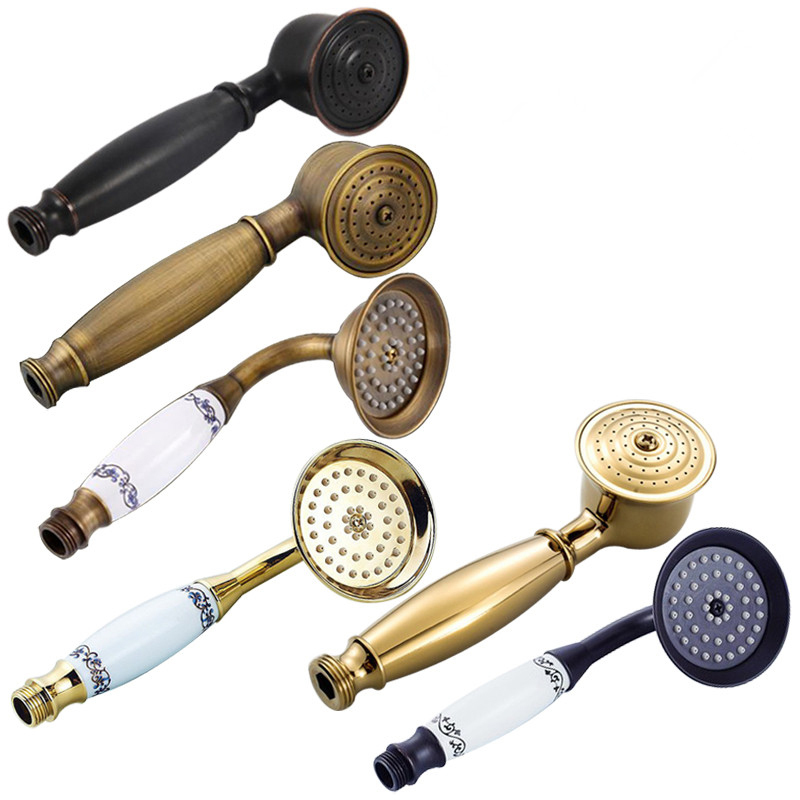 European-Style All-Copper Stainless Steel Antique Black Bronze Gold Telephone Shower Head Hand Shower Accessories European-Style All-Copper Stainless Steel Antique Black Bronze Gold Telephone Shower Head Hand Shower Accessories