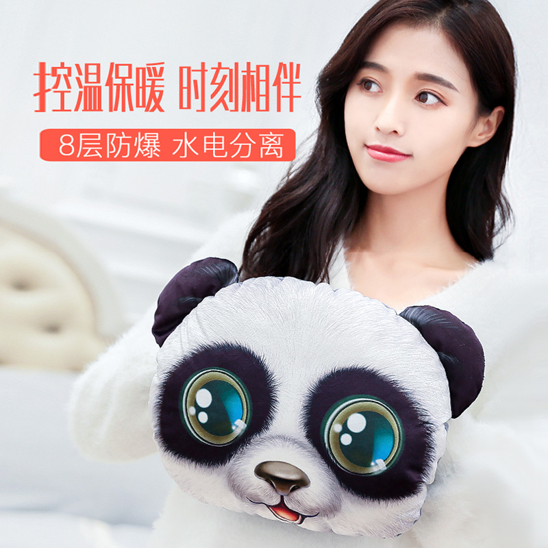 Hand warmer hot water bag rechargeable warm baby cartoon plush female warm water bag water injection explosion-proof student quilt special