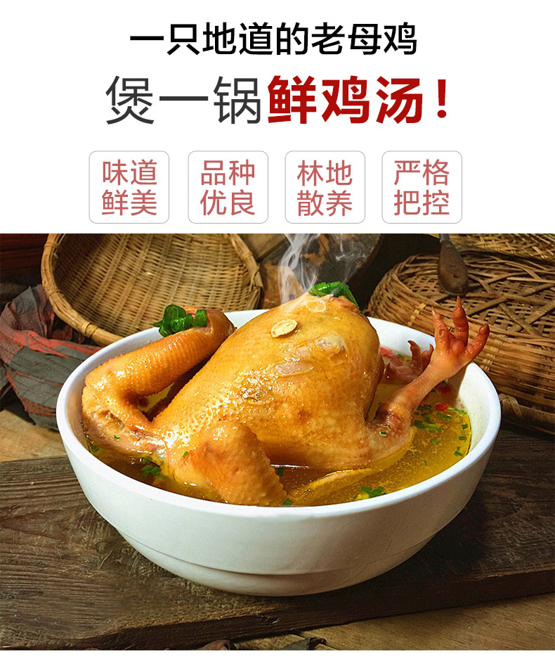 首农旗下 百年栗园 500天散养老母鸡 2斤*2只 图3