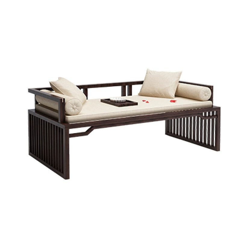 Mới Trung Quốc La Hán Giường hiện đại Trung Quốc Sofa gỗ rắn Giường Zen Ghế phòng khách Giải trí Phòng chờ Ghế Ghế sofa gỗ - Bộ đồ nội thất