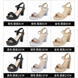 Сандалии, обувь, водостойкие универсальные высокие блестки для ногтей на платформе, 10см, большой размер