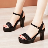 Сандалии, обувь, водостойкие универсальные высокие блестки для ногтей на платформе, 10см, большой размер