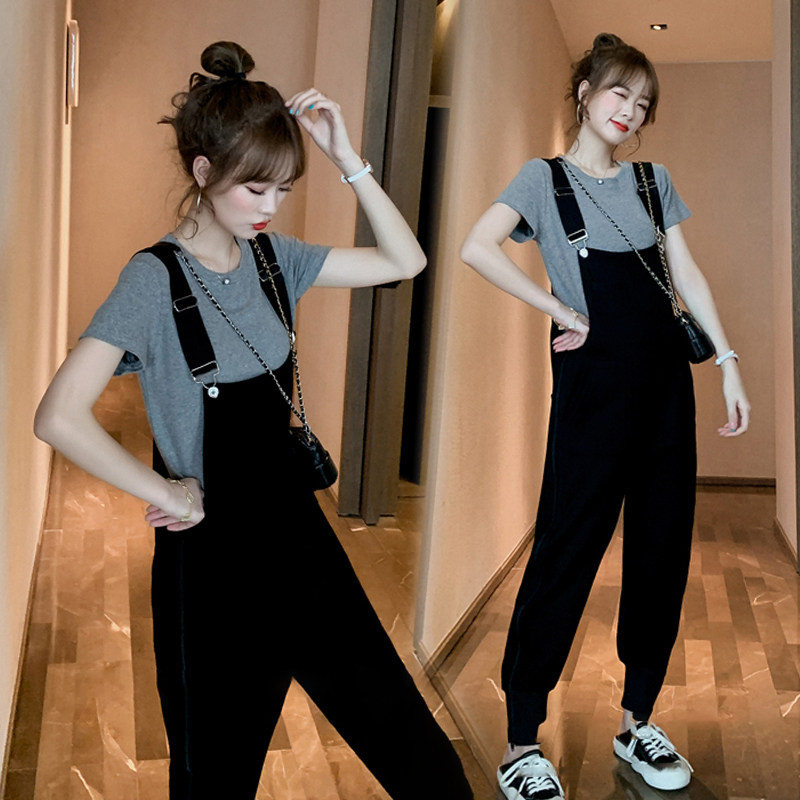 Pregnant women with pants and summer thin 2021 new pregnancy fashion online red pregnant women and casual hao tide