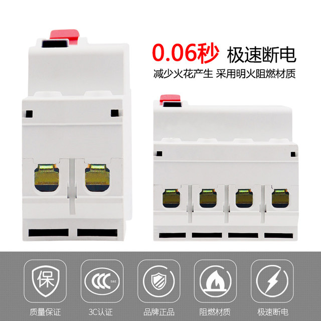 Delixi Electromagnetic Leakage Protector Dz47L Household 2P 32A Leakage Protection 40A 63A Air Switch Circuit Breaker