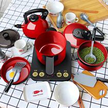 Childrens home kitchen toy set Little girl cooking cooking cooking pot Doll house boy simulation kitchenware