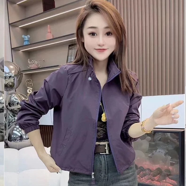 Women's Spring New Style American Short Trench Coat, Loose and Fashionable, Versatile Baseball Jacket for Petite Sizes