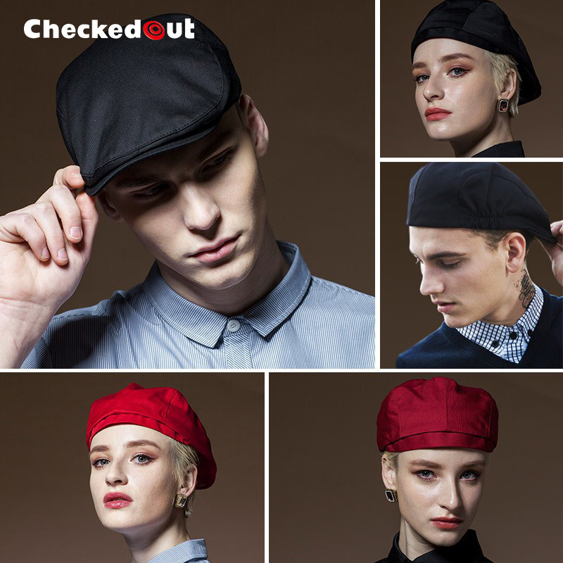 Chef Hat Waiter Beret Fast Restaurant Kitchen Cook Work Men and Woman Hat Han Han Edition