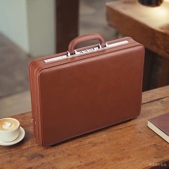 Fischer maletín retro maletín femenino de gama alta maleta de negocios caja de contraseña masculina bolsa de ordenador maleta de archivo