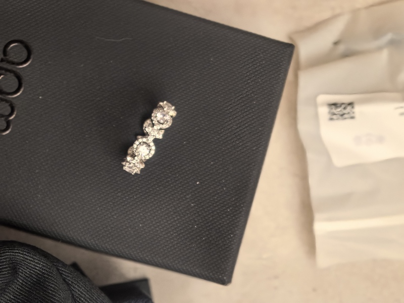 Korean Apm925 Silver Alloy Snow White Ring Sizes 48 50 52 54 56 58 Can Be Adjusted