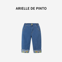 French ARIELLE DE PINTO AUTUMN GIRL SUNFLOWER JEANS FASHION CHILDREN PANTS FOREIGN AIR 100 lap