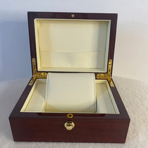 High-end couple watch packaging box mahogany grain paint watch box jewelry gold coin luxury jewelry collection box custom-made trademark