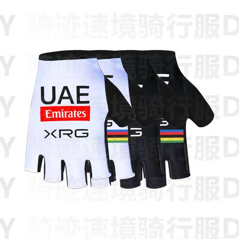 Uae Cycling Team Tour De France Gloves Bicycle Road Bike Cycling Half-Finger Gloves Breathable Gloves