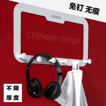 Door rear hanger free of nail without mark door hanging clothes hook door back style clothes hanger glued hook iron art powerful shelf