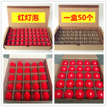 High quality glass tungsten wire red light bulb shrine for Buddha God of Wealth Changming God Taiwan Lotus lamp Screw mouth special lighting round