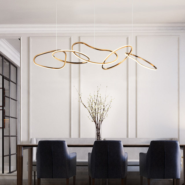 Simple Modern Light Luxury Chandelier, Creative Dining Room Bar Counter Living Room Minimalist Nordic Style Personalized Design Artistic Lighting Fixtures