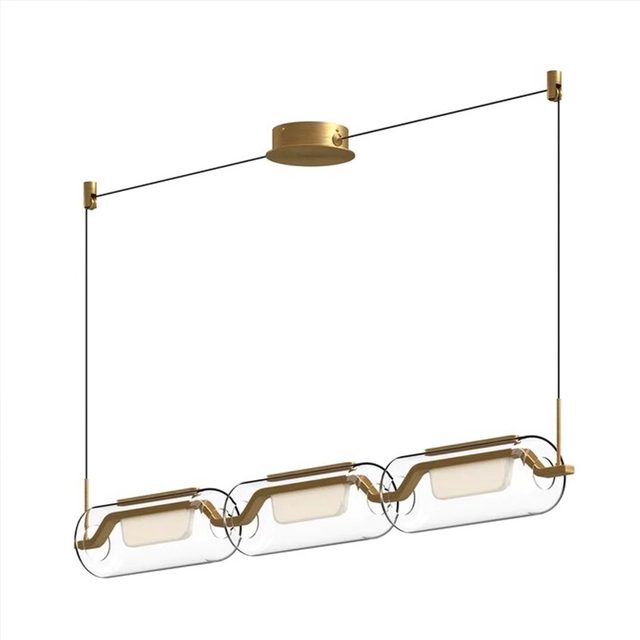 Italian Designer Glass Model Room Minimalist Living Room Dining Room Hotel Office Decoration Time Tunnel Chandelier