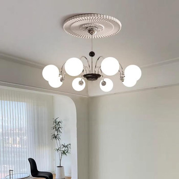 Vintage French-Style Living Room Chandelier Modern Minimalist Dining Room Bedroom Main Light Retro ins Cream Style Lighting Fixtures