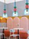 Scandinavian ins Style Colorfulful Single-Head Glass Chandelier Post-Modern Simple Retro Normcore B&B Restaurant Bar Chandelier