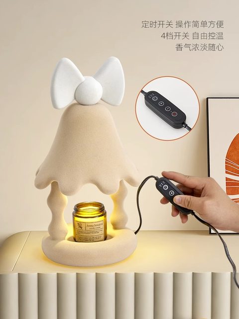 Bow-knot Internet celebrity night light birthday gift aromatherapy melted wax lamp bedroom warm and charming little igloo fragrance table lamp