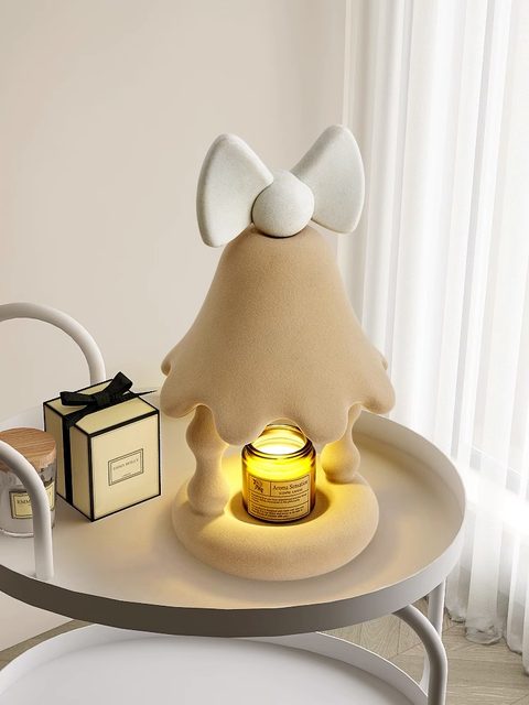 Bow-knot Internet celebrity night light birthday gift aromatherapy melted wax lamp bedroom warm and charming little igloo fragrance table lamp