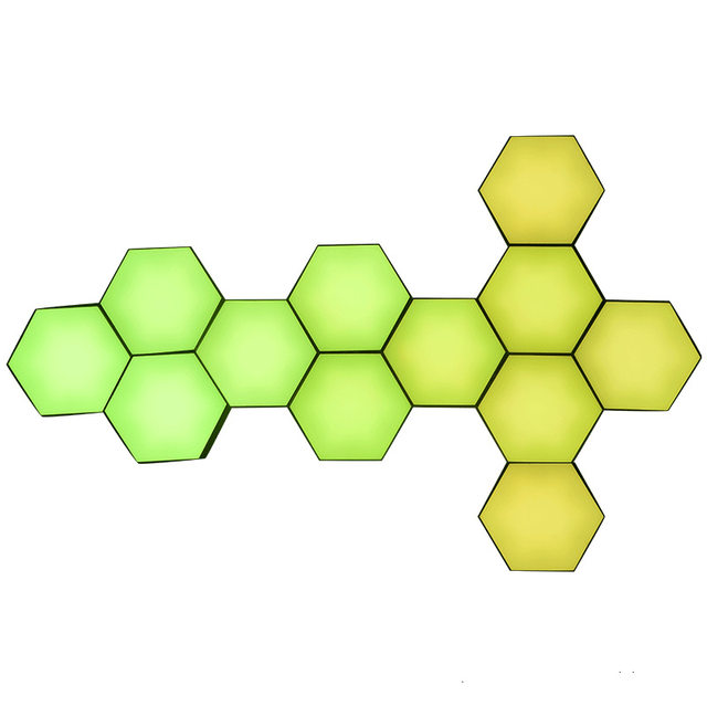 E-Sports Room Atmosphere Light, Computer Desktop Background Wall Decoration, Splicing Light, Honeycomb Light, Triangular Hexagonal Quantum Light