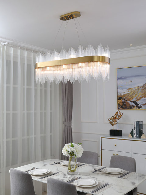 Postmodern Light Luxury Crystal Chandelier Villa Crystal Lamp Simple Creative Personality Living Room Chandelier Dining Room Bedroom Lighting Fixtures