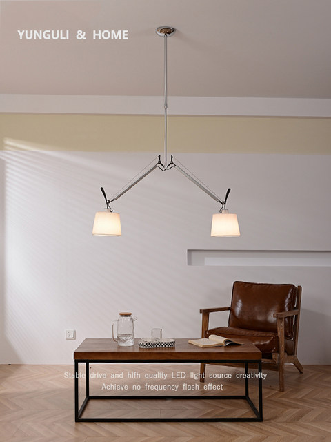 Postmodern Long-Arm Swing-Arm Restaurant Pendant Light Bauhaus Designer Studio Movable Hanging Reading Lamp