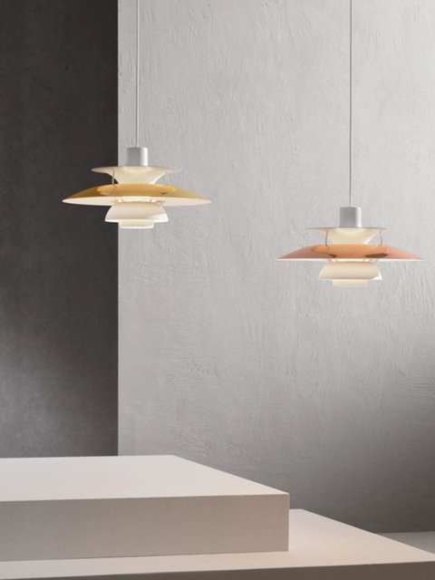 Modern Minimalist Nordic Danish Ph5 Designer Pendant Light for Restaurant, Bar, Bedroom, Clothing Store, Single-Head Ufo Chandelier