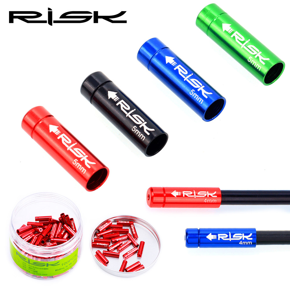 RISK Mountain Highway Bicycle 5mm Aluminum alloy brake line cap color 4mm transmission line tube cap ends