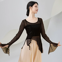 Y014 Top Demporment с длинным рукавом черный