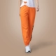 J961 апельсиновые буквы брюки
