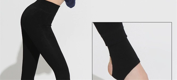 Quần legging nhung của phụ nữ mặc quần lửng nhung mùa thu và mùa đông tất 3d