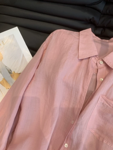 Летняя одежда для защиты от солнца, белая рубашка, городской стиль, свободный крой