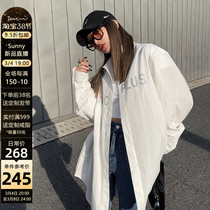 IAMCPLUS Sonny Water Diamond Letters Shirt Woman Design Sensation Small Crowd-shaped Loose 100 lap shirt jacket