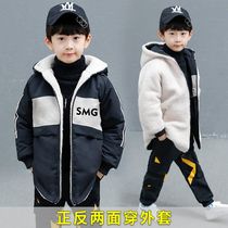 Boy Cotton Clothes Winter Coat 2022 New Children's Feather Cotton Clothes thickened Children's Cotton Jacket in Fall and Winter