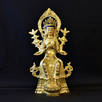 Maitreya Buddha statue statue Taiwan boutique copper gilt Tibetan Buddhism Tantric ornaments Qiangba Buddha