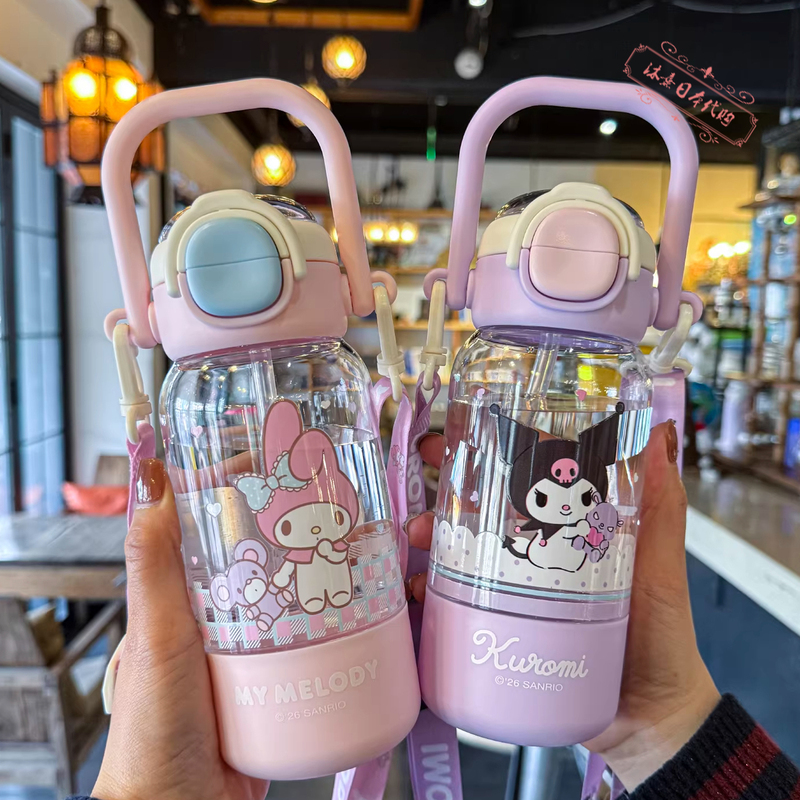 Japanese Kuromi Children's Water Cup 2026 New Model High-Value Summer Girls' School-Specific Double-Drink Straw Cup