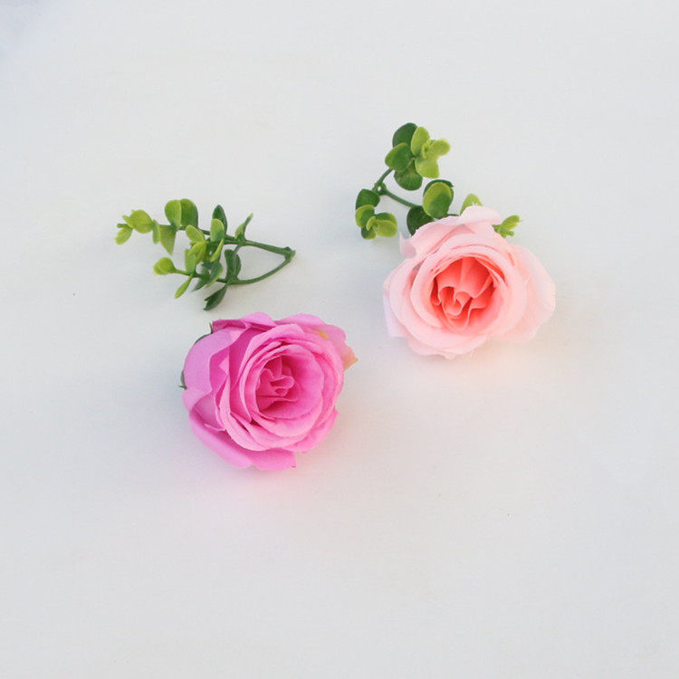 Simulation flower silk flower fake flower flower head rose single flower flower wall material road lead flower wedding flower artificial flower