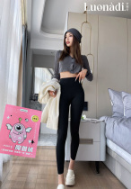 Lona Di Monster Pants 9690 black cashmere nine-point leggings winter thickened warm high-waist outer pants for women