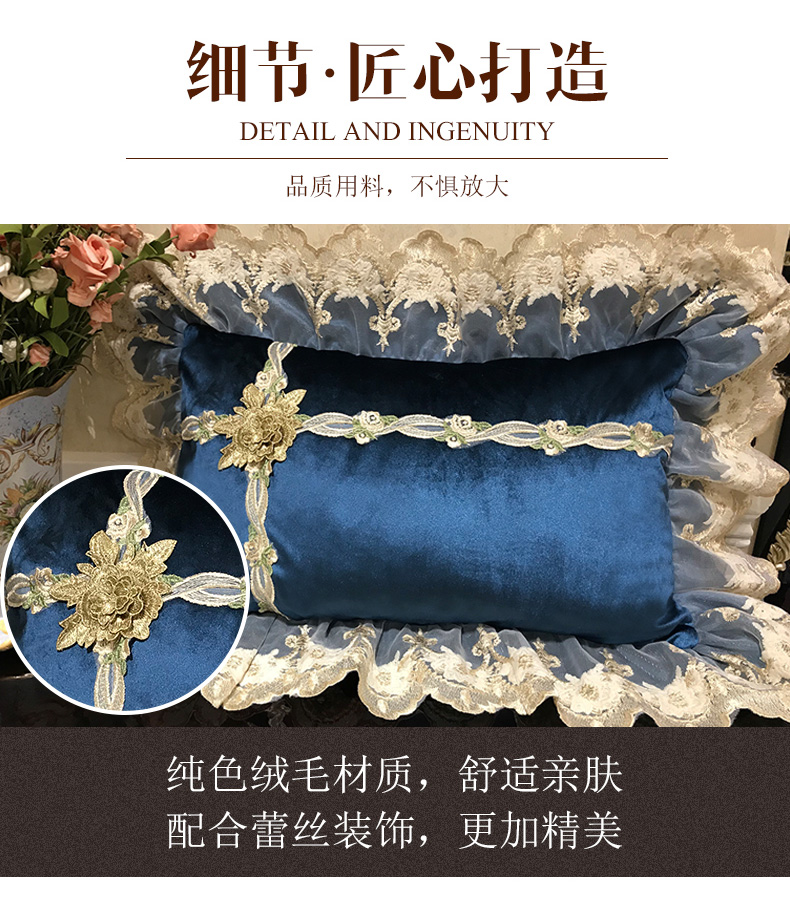 Ánh sáng châu Âu phòng khách sang trọng sofa gối đệm hình chữ nhật gối gối thắt lưng đệm đệm eo đệm gối tùy chỉnh - Trở lại đệm / Bolsters gối kèm chăn