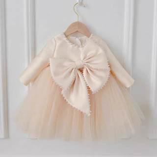 Children's dress first birthday princess dress heavy industry pearl