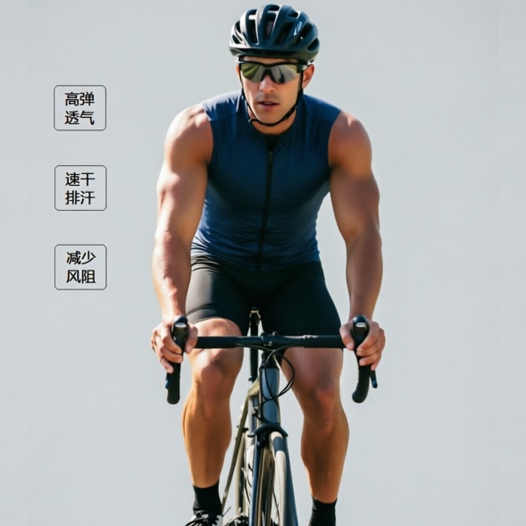 Triathlon Sleeveless Sweat-Wicking Vest Cycling Outdoor Vest Sports Shirt Breathable