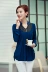 Áo mới cho mẹ mùa xuân và mùa hè chạm đáy áo sơ mi trung niên giảm béo đầm suông tuổi trung niên Phụ nữ cao cấp