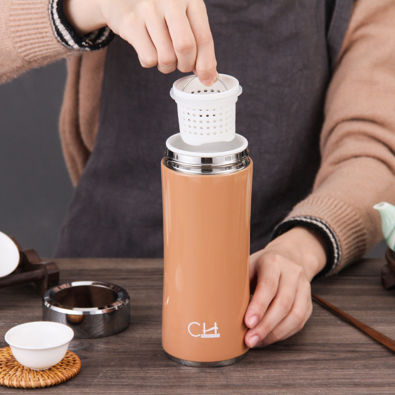 Insulation cup high-grade sterling silver liner tea cup shell stainless steel men's and women's health care silver water cups