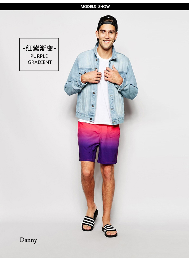 Của nam giới bên bờ biển nhanh chóng làm khô gradient kích thước lớn loose bãi biển quần quần lớn quần bơi bốn điểm quần short giản dị mùa xuân nóng triều 	quần đi biển big size	