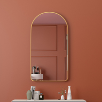 Nordic U-shaped wall-mounted bathroom mirror Bathroom mirror Makeup mirror Vanity mirror Free hole washbasin mirror Edging mirror