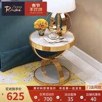 Light luxury sofa side a few shelves small coffee table simple living room small side table Hong Kong style bedside table after the modern corner table