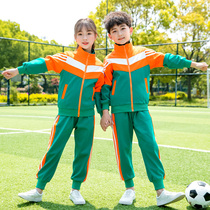 Kindergarten garden clothes spring and autumn clothes green one grade two three primary school uniforms set spring class clothes sportswear