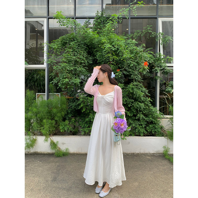 Lily of the Valley White Twist Suspender Dress